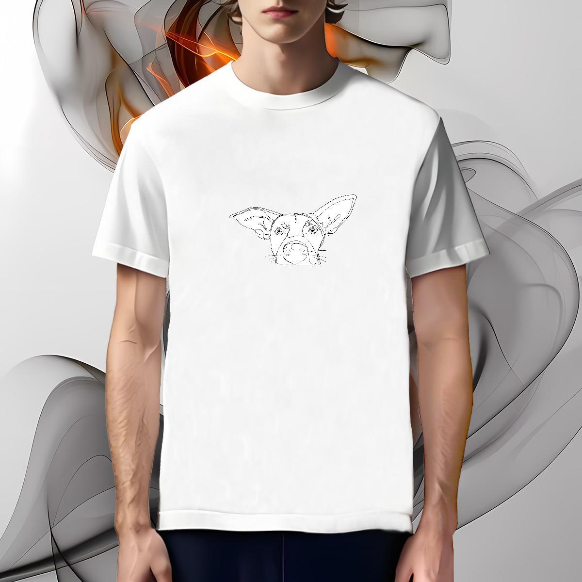 Classic T Shirts Men dog Breathable Spring Summer DIY Printed 230g Pure Cotton Men Tees 2024 Designer Clothings
