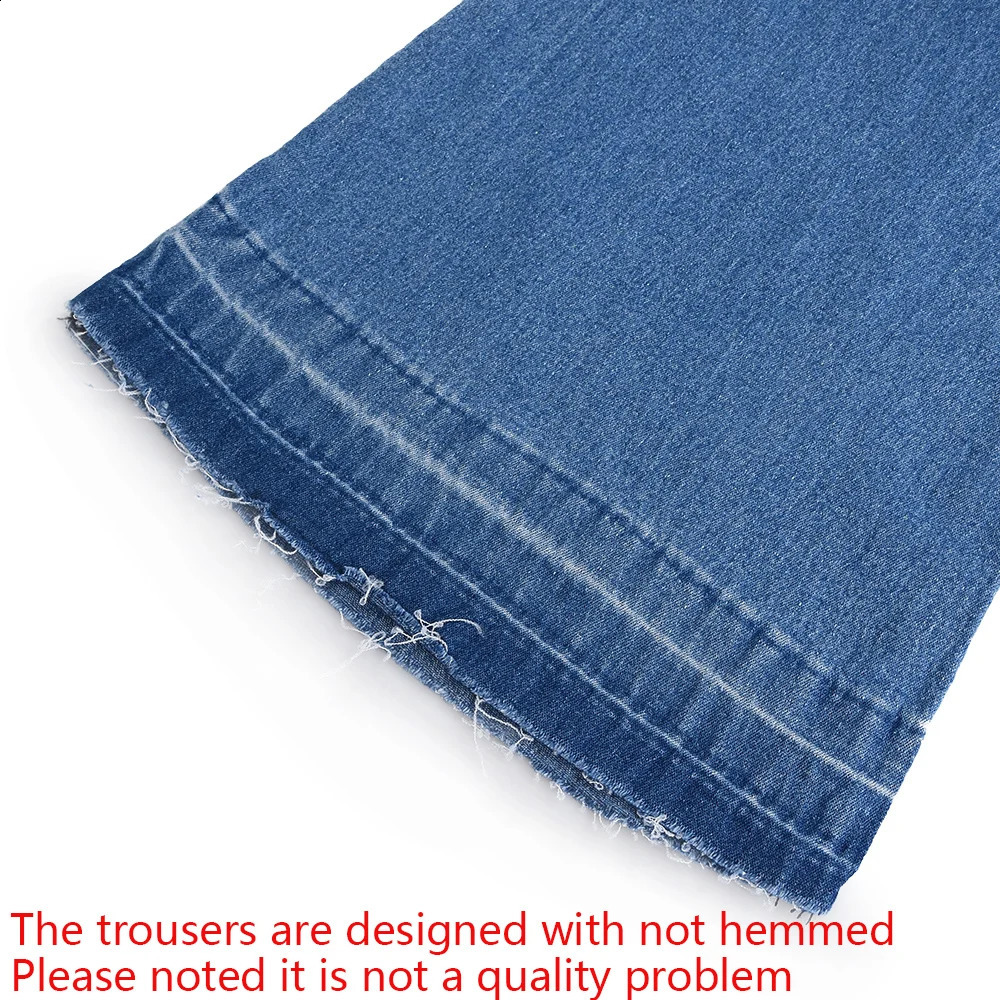 Washed Jeans Women Vintage High Street Denim Pants Solid Color Casual Pockets Slim Flared Pants Fashion Womens Wide Leg Pants 240813