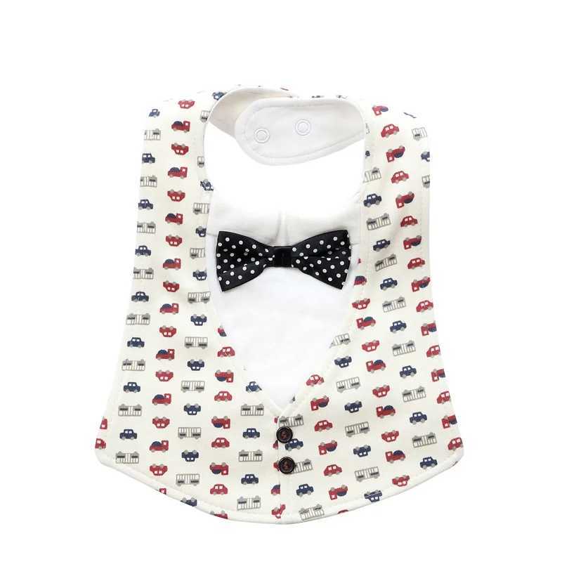 Bibs Burp Cloths Pure Cotton Baby Bibs Infant Boy Gentleman Bib With Bow Tie Toddler Fashion Burp Cloths Feeding Bibs Boys Saliva TowelL4812