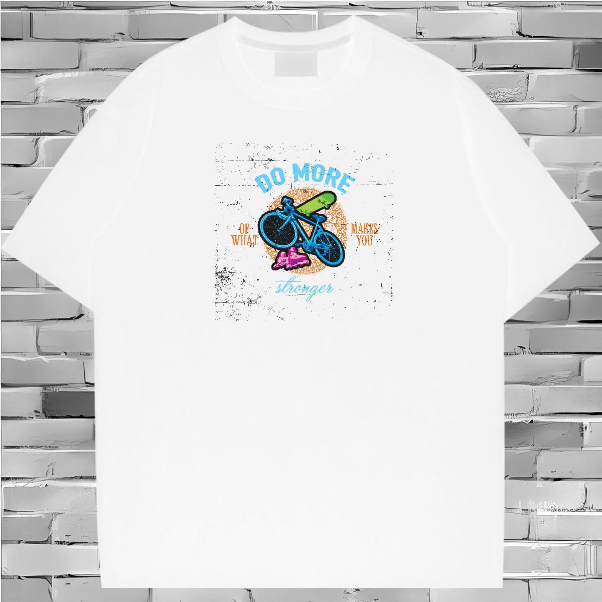 Free Shipping bicycle Man T Shirts Summer Casual Men Clothes T-Shirt 230g Pure Cotton Classic Breathable Short Sleeve Custom Print Oversized Wear