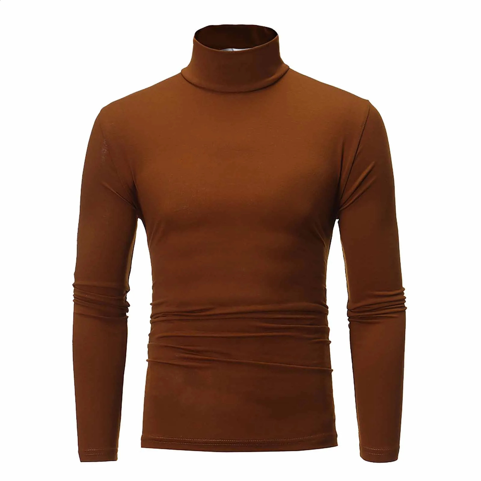 2024 Man Thermal Turtleneck Casual Sleepwear Shirt M2XL Sleeve Long Slim Coat 6 colors Basic Sweater Bottom Winter y240823