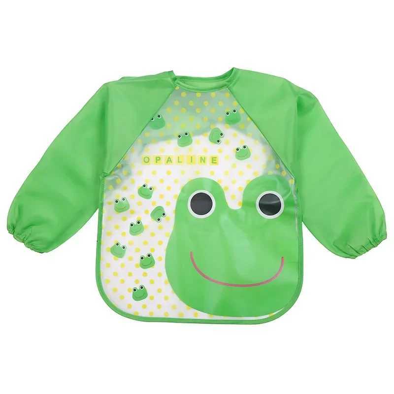 Bibs Burp Cloths Baby Waterproof Bibs EVA Long Sleeve Children Apron Feeding Smock Bibs Kids Eating Breastplate Kid Stuff Baby Burp ClothsL4812
