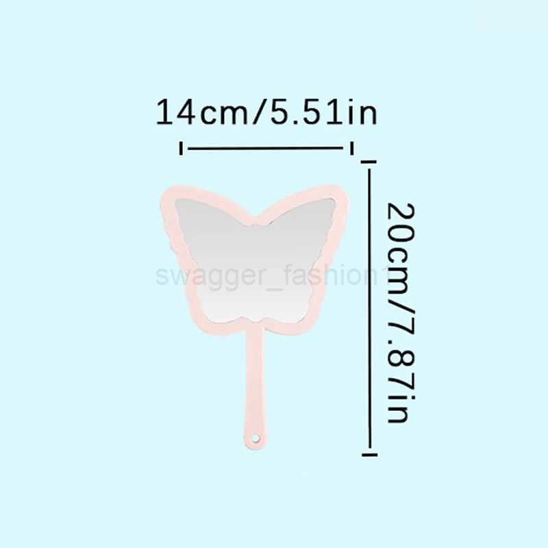 Butterfly Shaped Makeup Mirror Handheld Mirror Portable Eyelash Extension Mirrors Salon Mirrors MakeupXJ240813