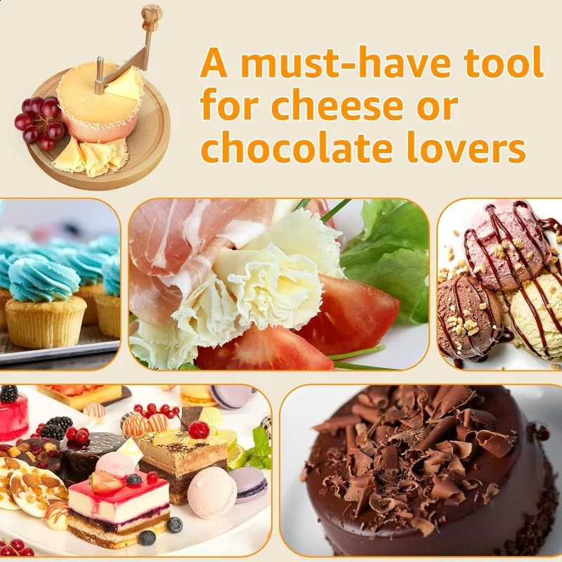 Cheese Curler Amigo Stainless Steel Cheese Flower Shaver Tete de Moine Cheese Wheel Chocolate Anti Rust Multifunctional Girl 240812