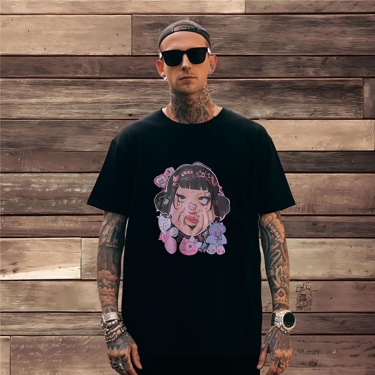 Men T Shirts 230g Pure Cotton women High Street Hip Hop Breathable Short Sleeve Oversized 4XL Mens Tshirts Fashion New Classic Tops Tees
