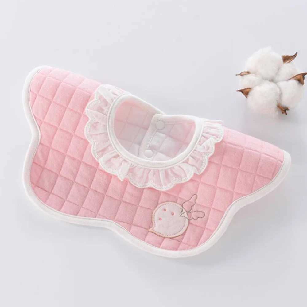 Bibs Burp Cloths Baby Girl Bibs Waterproof 360 Degree Rotatable Round Neck Lace Princess Infant Eating Burp Cloths Newborn AccessoriesL4812