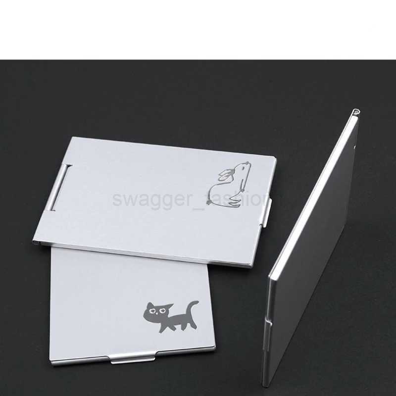 Cute Aluminum Folding Makeup Mirror Simple High-quality Portable Makeup Mirror Single-side Creative Women Aluminum Makeup MirrorXJ240813