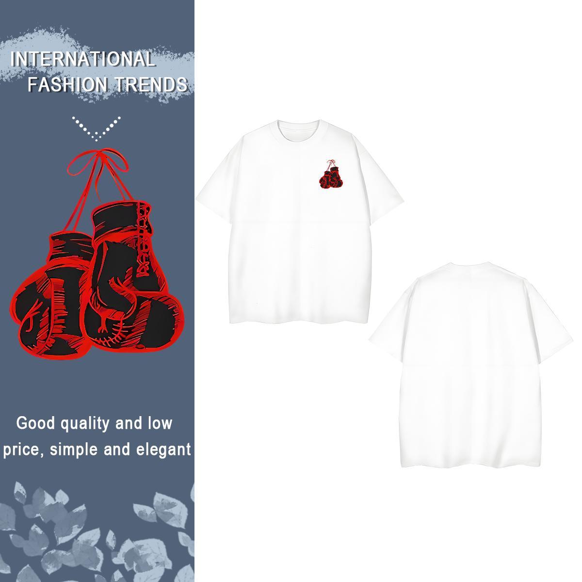 T Shirt For Man 100% Cotton 230g gloves Street Casual Crew Neck Custom Print Plus Size Men Tops Tees Stylist Cool Tees Shirts