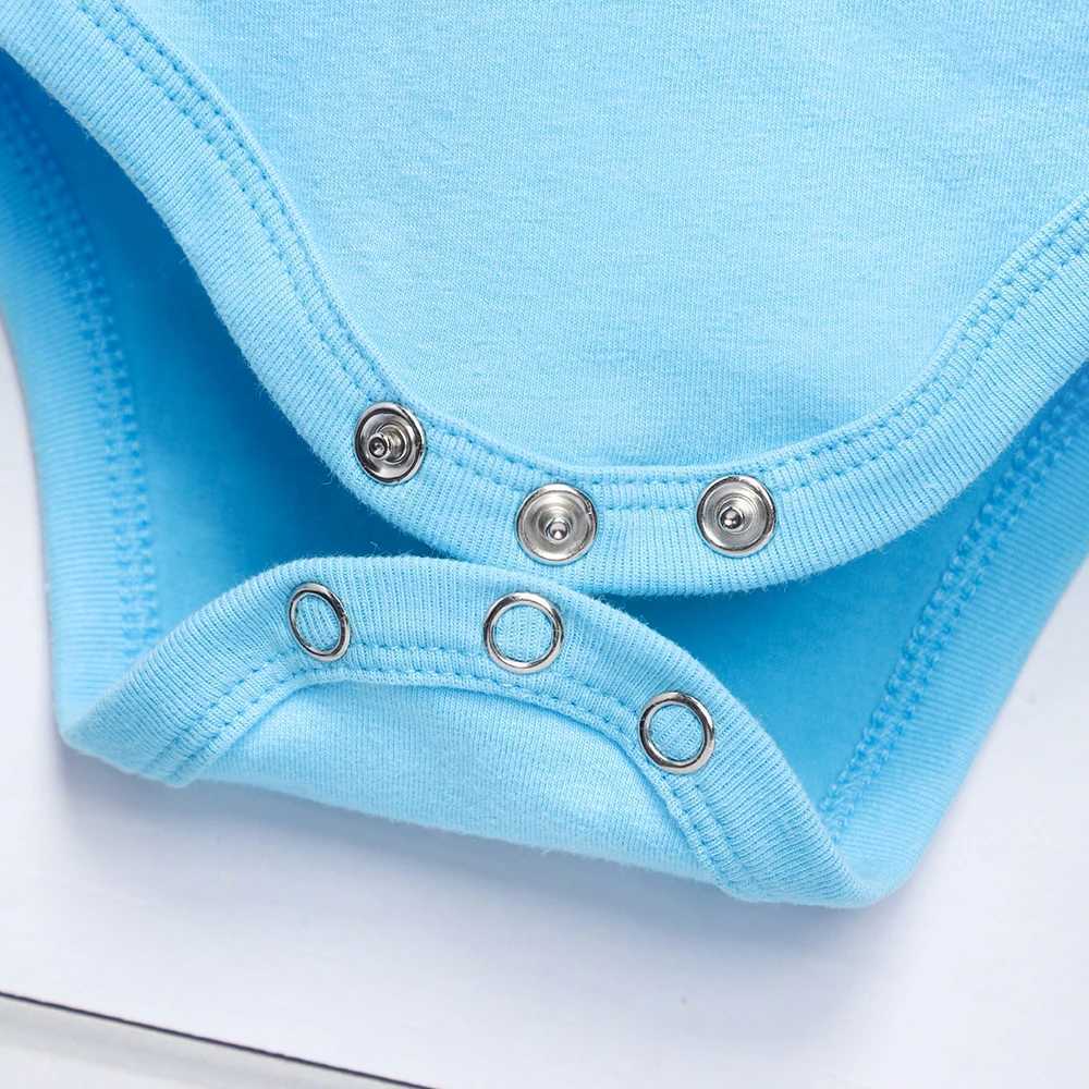Baby Summer Casual Comfortable Breathable Baby Boys and Girls Clothing Blue Refresh Short Sleeve Crew Collar Newborn Tight W240812