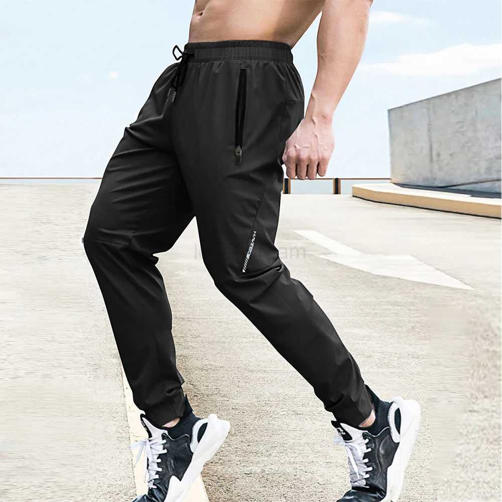 Summer Stretch Men Track Pants Casual Clothing Elastic Waist Jogging Mens Pants Outdoor Training Fitness Breathable Long PantsXJ240813