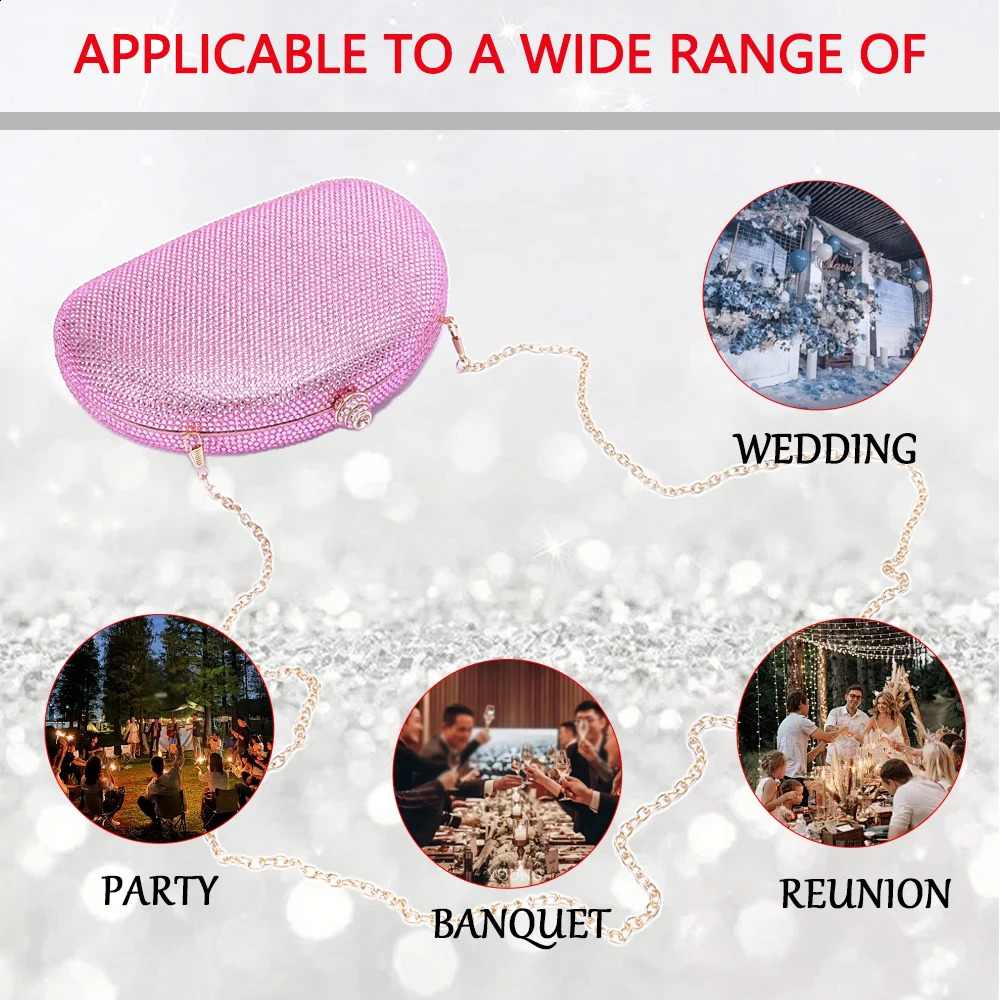 315000 Womens Golden silver Hollow Clutch Diamond Crystal Shiny Wedding Christmas Valentines Day Gift Evening Bag 240813