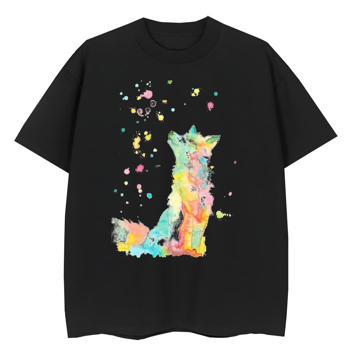 Soft Men Tshirts Beach 230g Cotton Customized Crew Neck Breathable wolf Men T Shirts Brand Clothes
