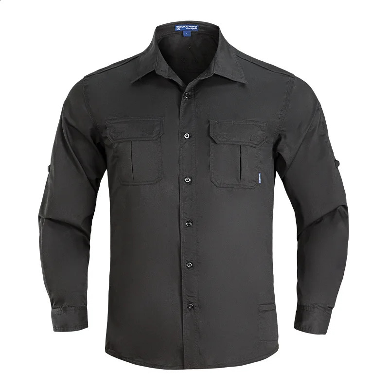 Mens summer SWAT outdoor combat multi pocket quick dry camping long sleeved shirt 240812