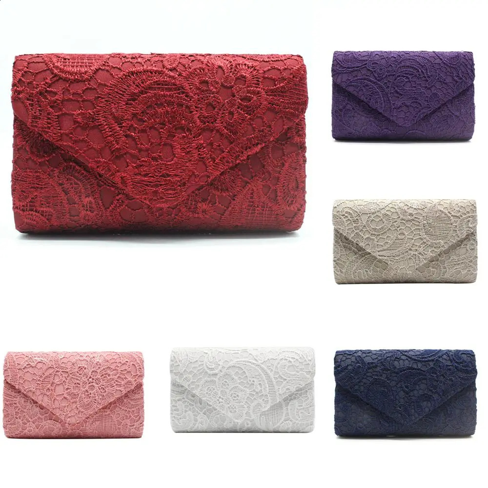 Ladies Messenger Bag Handbags Lace Clutch Evening Party Wedding Purse Envelope Fashion Women Wallet 240812