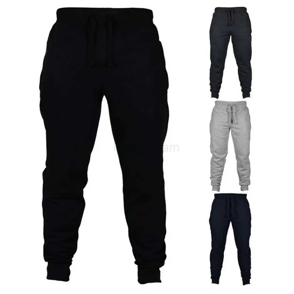 2023 Mens Joggers Casual Pants Fitness Men Sportswear Tracksuit Bottoms Skinny Sweatpants Trousers Black Gyms Jogger Track PantsXJ240813