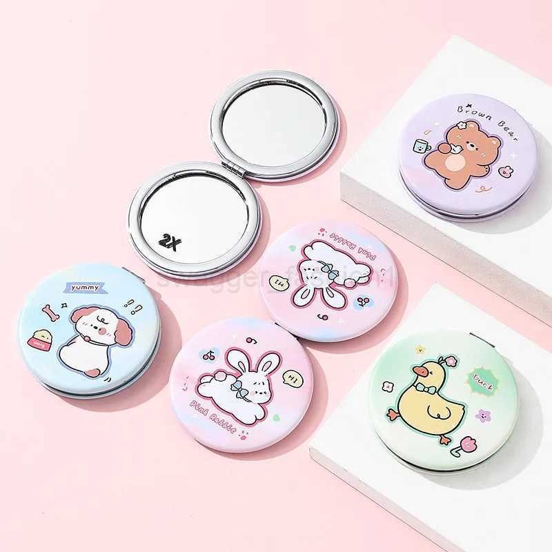 1pc Mini Makeup Compact cartoon Mirror Portable Two-side Folding Make Up Mirror Women Cosmetic Mirrors for GiftXJ240813