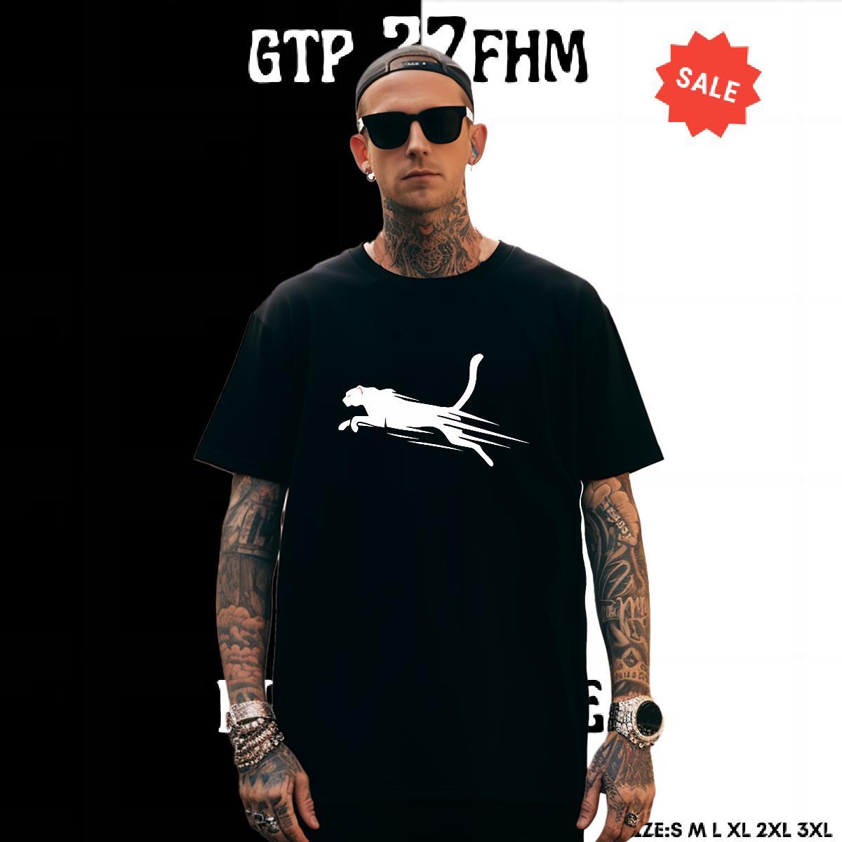 Loose Fit Men Tees Summer Casual 230g Pure Cotton Custom Cartoon Crew Neck cat T Shirts Men DIY Tops Shirt
