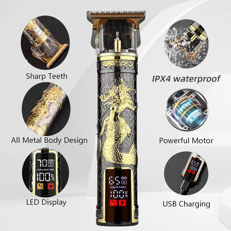 Professional Electric Shaver for Men Razor for Men Mower Beard Trimmer Barber Shaving Machine T9 Hair Clipper Drop 240812