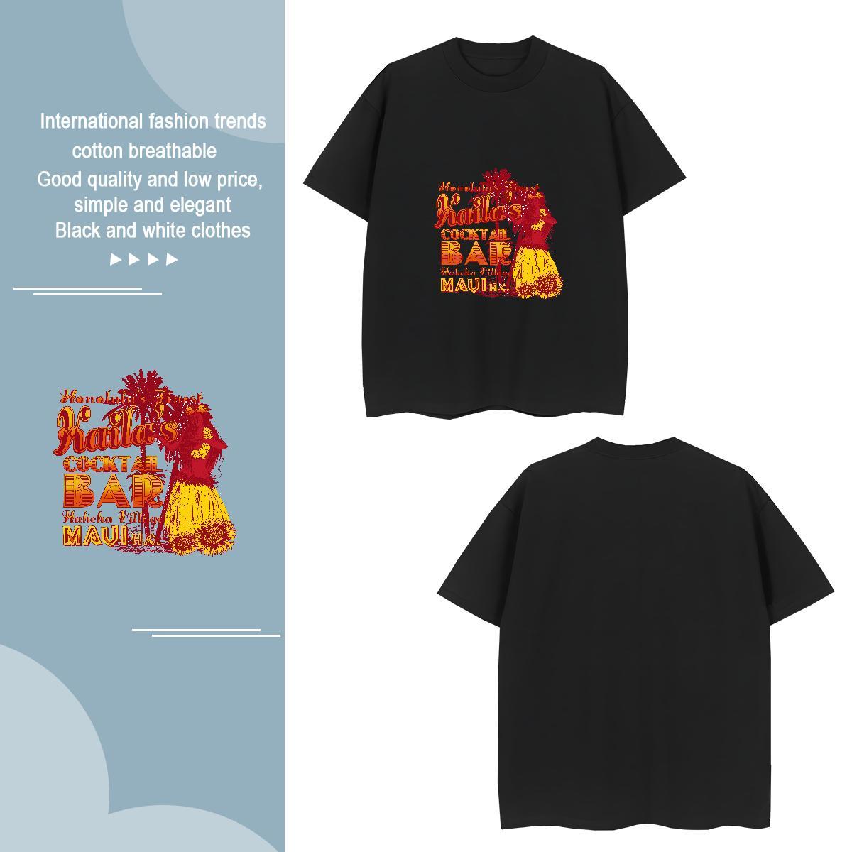 T shirt 100% Cotton 230g flower Street Wear Breathable Short Sleeve DIY Anime Men Tees Designer Fashion TOP Quality Tops Tees