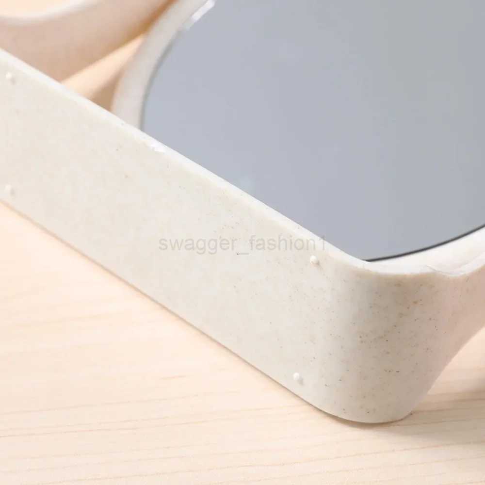 Classic Custom Double Sided 360 Degree Rotating Colorful Magnifying Makeup Personalized Round Desktop Plastic MirrorXJ240813