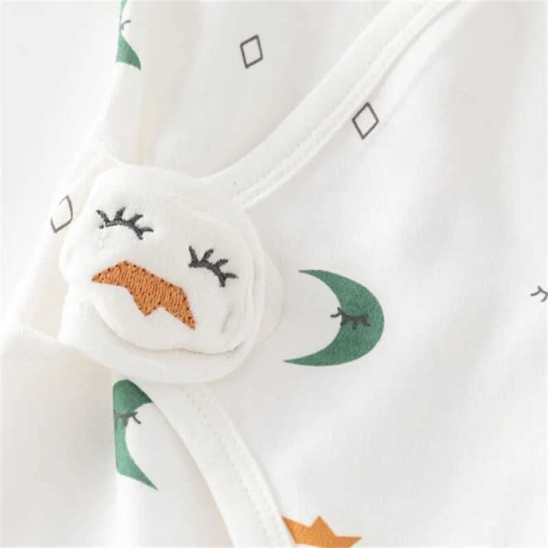 0-6M newborn girl boy jumpsuit pure cotton printed baby jumpsuit casual newborn girl clothing spring and autumn clothing new W240812