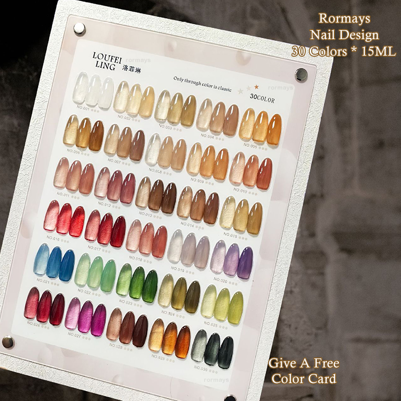 Rormays Summer New Jelly Color gel Polishing 30PCS Nude Color Ice Permeable Durable gel Varnish UV LED Shiny Nail Soaking Primer Wholesale factory