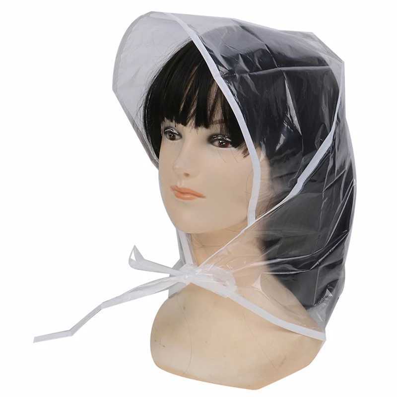 1Pcs Protect Hairstyle Rain Hat Plastic Bonnet for Women and Lady Clear Y240810