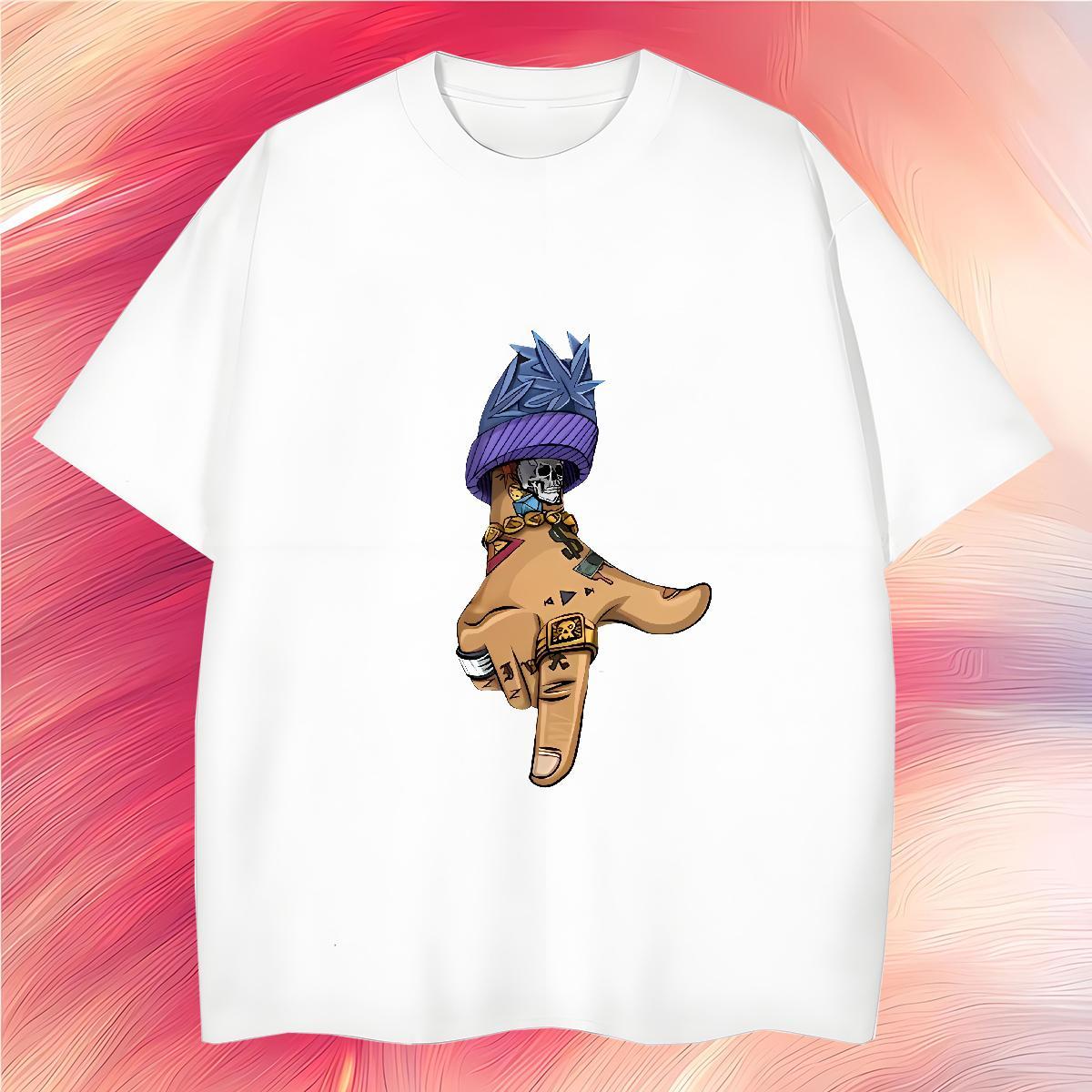 Comfortable hands T-Shirts for Men Street wear Hip Hop Men Tshirts 230g Cotton Fashion Designer Short Sleeve Soft Anime Print Polos