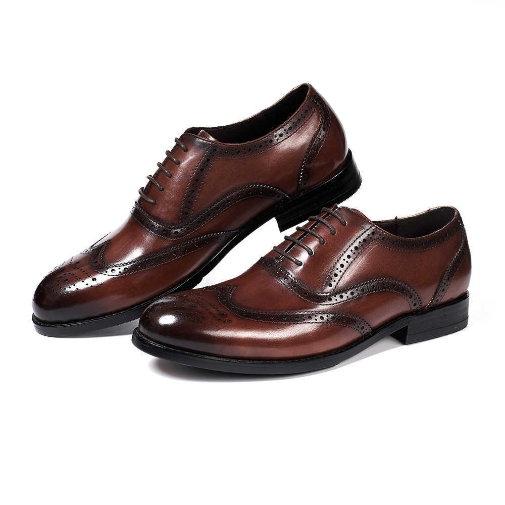 CMM British Block Business Leather Shoes for Mens Gentlemen Pointed Handmade Genuine Leather Mens Shoes Wedding Dress Shoes