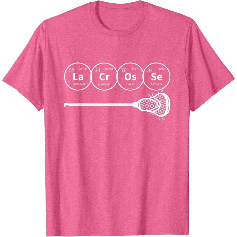 T shirt for Mens Lacrosse Periodic Table of Elements Chemistry T-Shirt Shirts Tshirt Graphic Tee Casual Tops Short sleeve Free shipping
