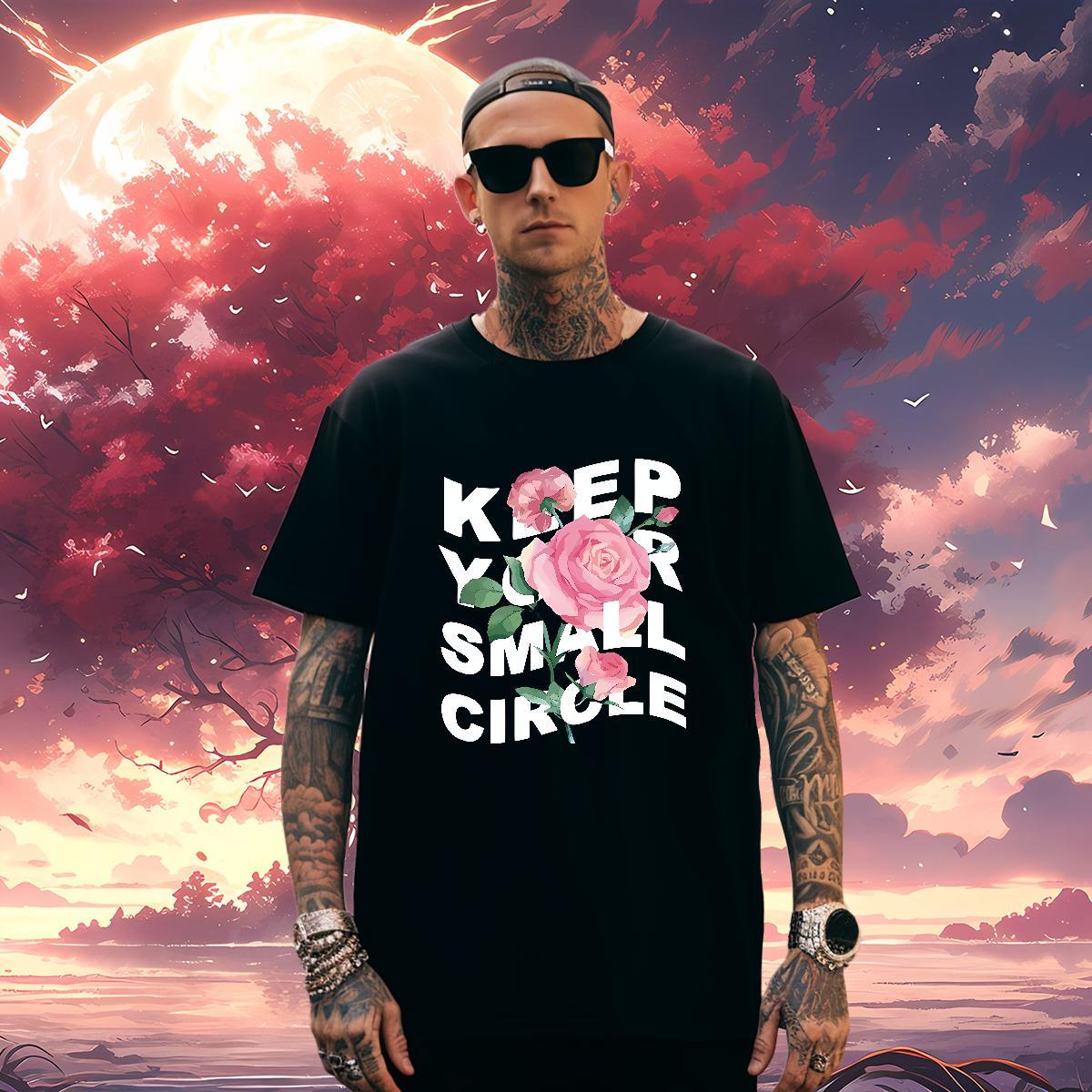 Free Shipping letter T shirt Summer Casual Men Tshirts 230g Cotton Fashion Short Sleeve O-Neck Anime Print Tee Shirt