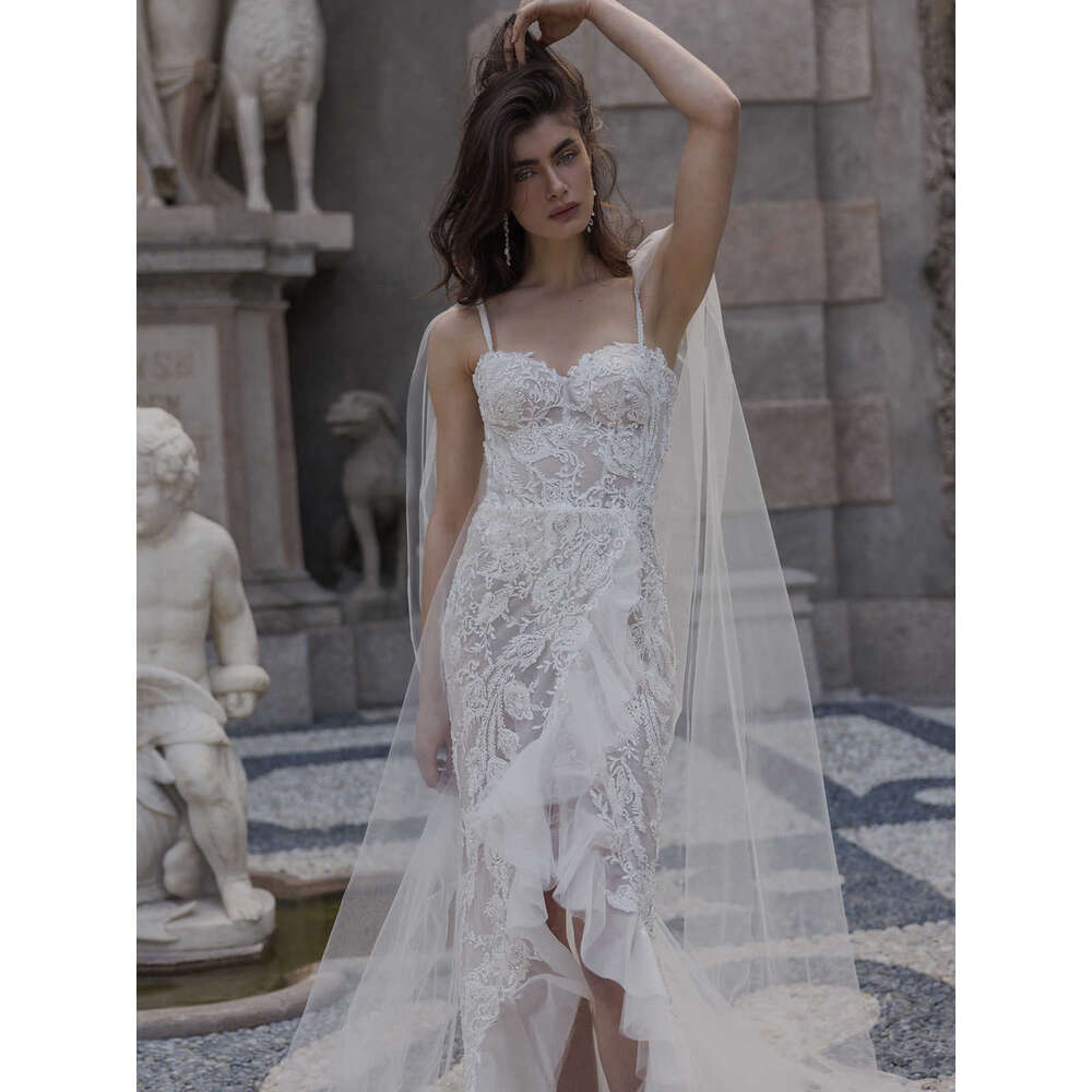 A Modern E Gown Wedding Dresses Sleeveless Wers Pattern Lace Bridal Gowns Big Vestidos De Novia Custom Size Colour S 6660311