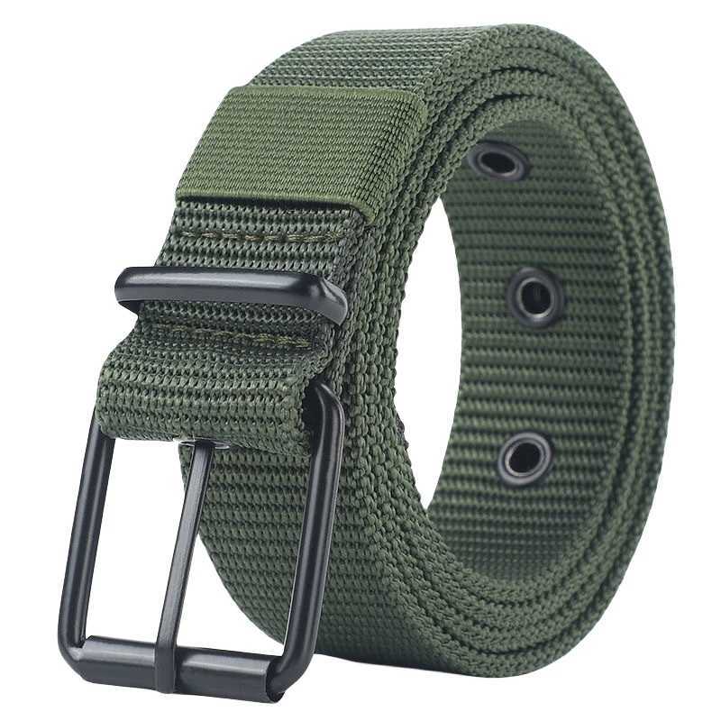 Mens and womens perforated canvas straps jeans cloth pants buckle straps youth entertainment and sports straps W240807