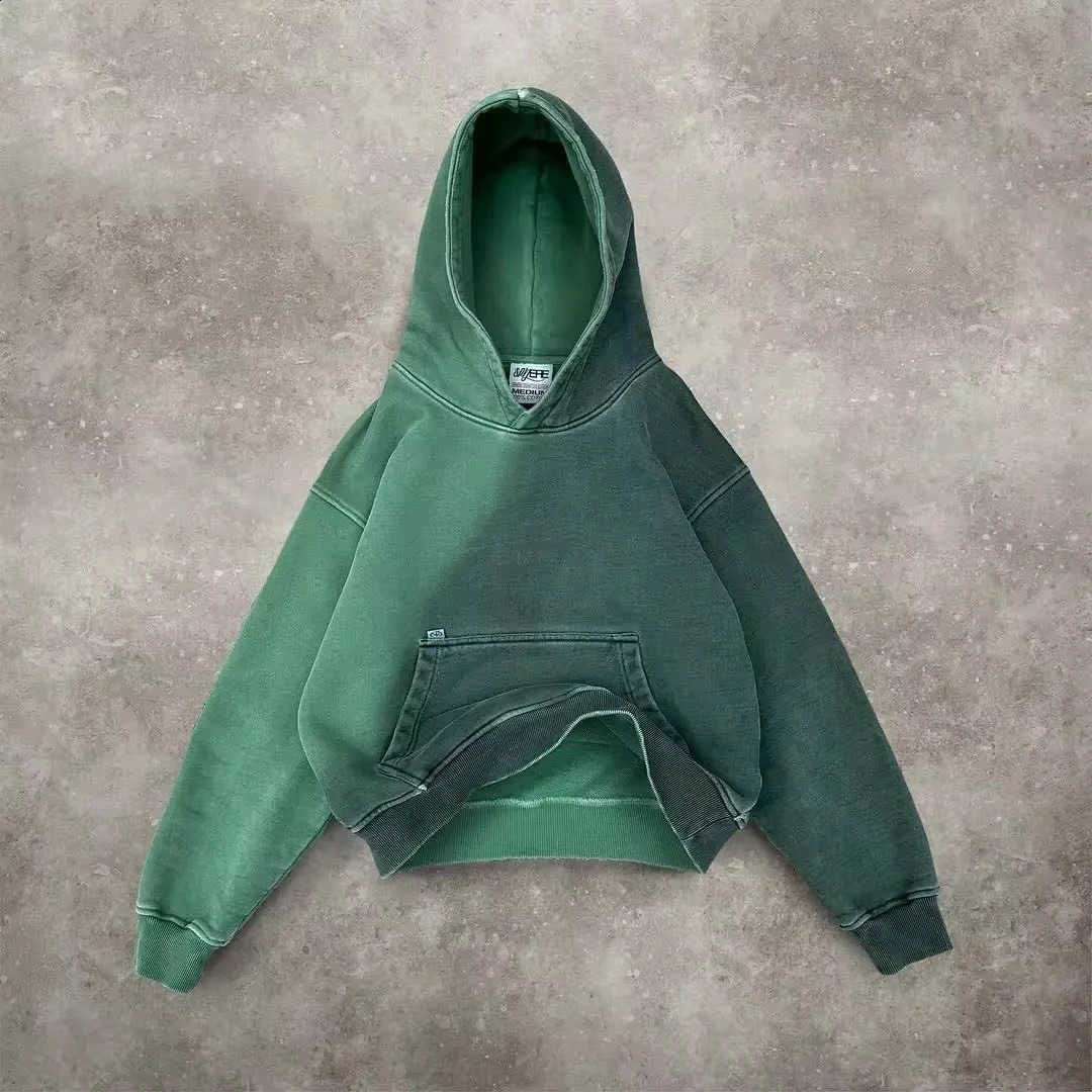 Street Y2K Fashion Trend Fleece Thick Hoodie Women Harajuku Hip Hop Vintage Joker Loose Sweatshirt Couple Casual Punk Hoodie 240812