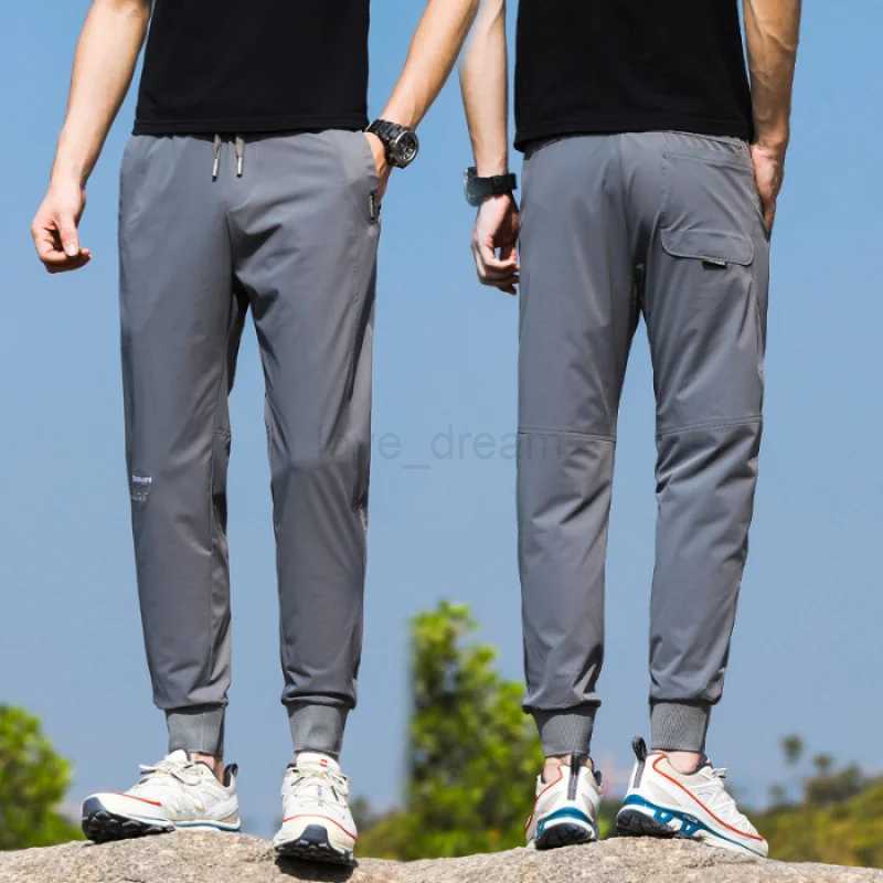 Quick-Drying Track Pants Mens Summer Thin Fashion Printed Elastic Breathable Ankle-Tied Outdoor Casual Mountaineering PantsXJ240813