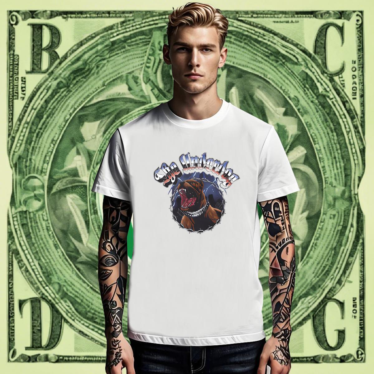 High Quality Men Clothes T-Shirt Casual Daily Wear 230g 100% Cotton DIY Printed Breathable Short Sleeve dog Mens T Shirts Fashion Designer Clothings