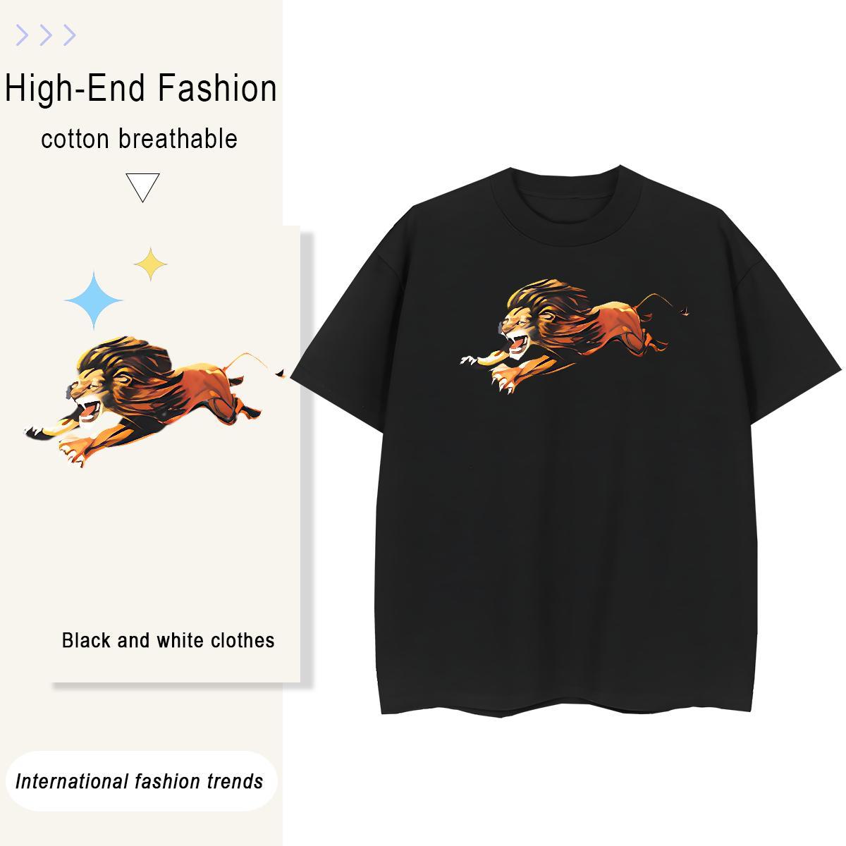 2024 Summer Tshirts Street wear Hip Hop 230g 100% Cotton Clothes Pure Cotton Comfortable T Shirts Men Custom Print Plus Size