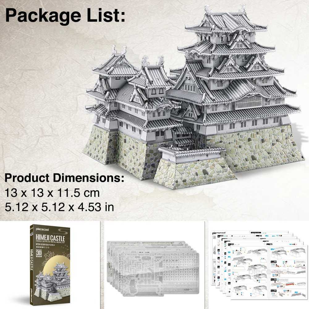 brand model building kit Notre Dame Cathedral Himeji Architecture Series 3D puzzle metal DIY house toy Christmas gift X241122