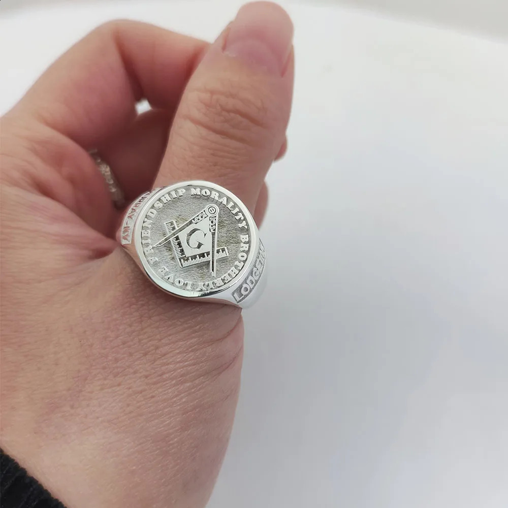 Custom Engraved 17mm Round Top Ring Engraved Signet Ring Personalize Engraving Letters Rings Fashion Men Copper Jewelry 240812