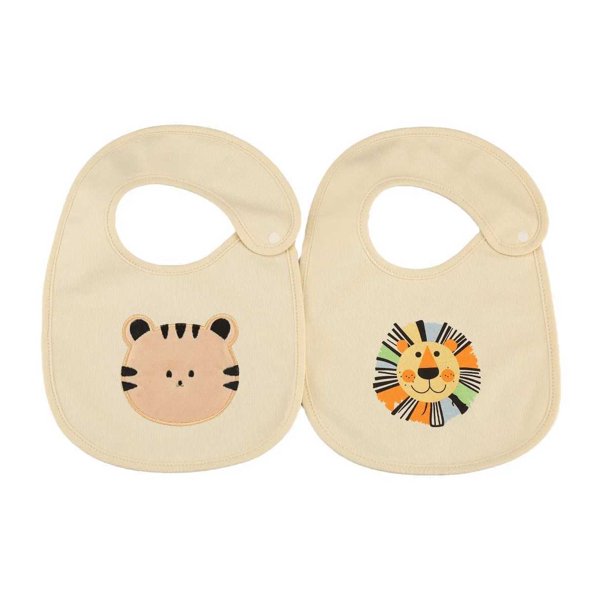 Bibs Burp Cloths 2 pcs/set Korean Style Baby Waterproof Bibs New Infants Cotton Feeding Saliva Towel Newborn Toddler Soft Burp Cloth For Kids BibL4812
