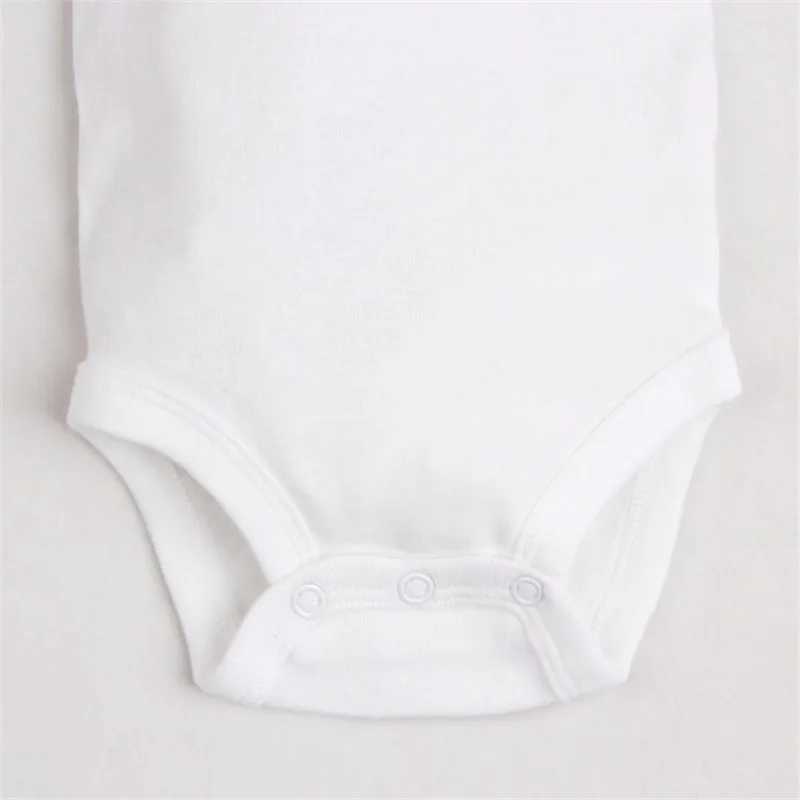 5/10 pieces/large quantity of newborn baby clothing 2023 summer baby boys and girls clothing 100% pure cotton white baby tight fitting clothes and jum