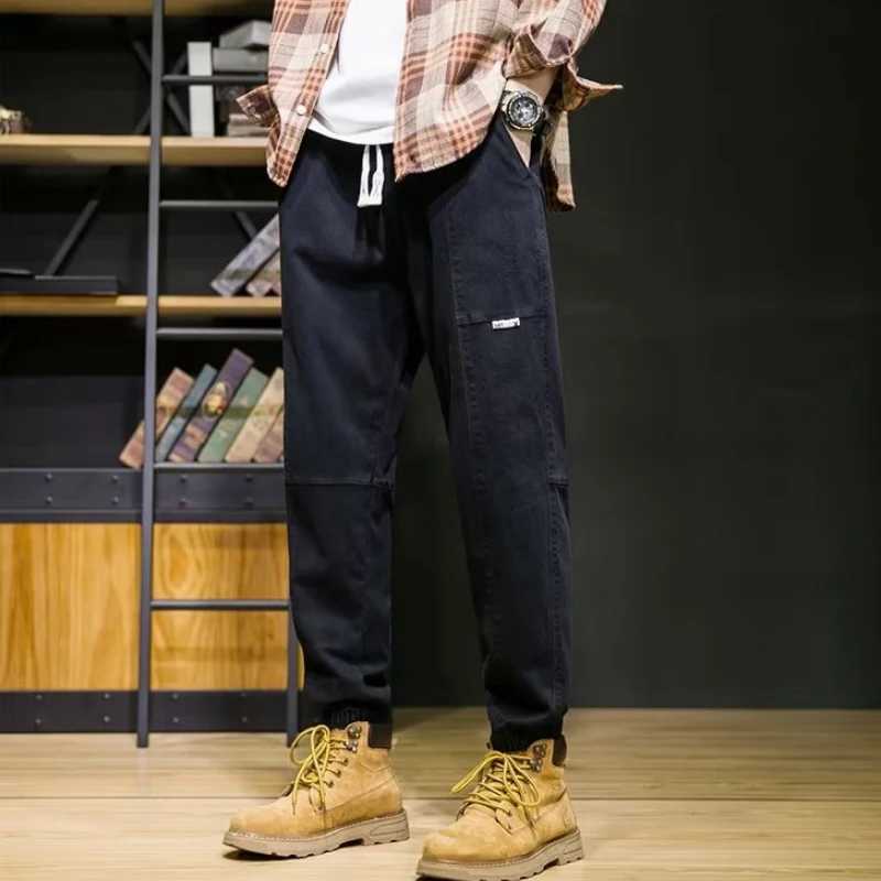 Classic Design Multi Pockets Cargo Pants Mens Casual Loose Fit Drawstring Cargo Pants Joggers For Spring Summer OutdoorXJ240813