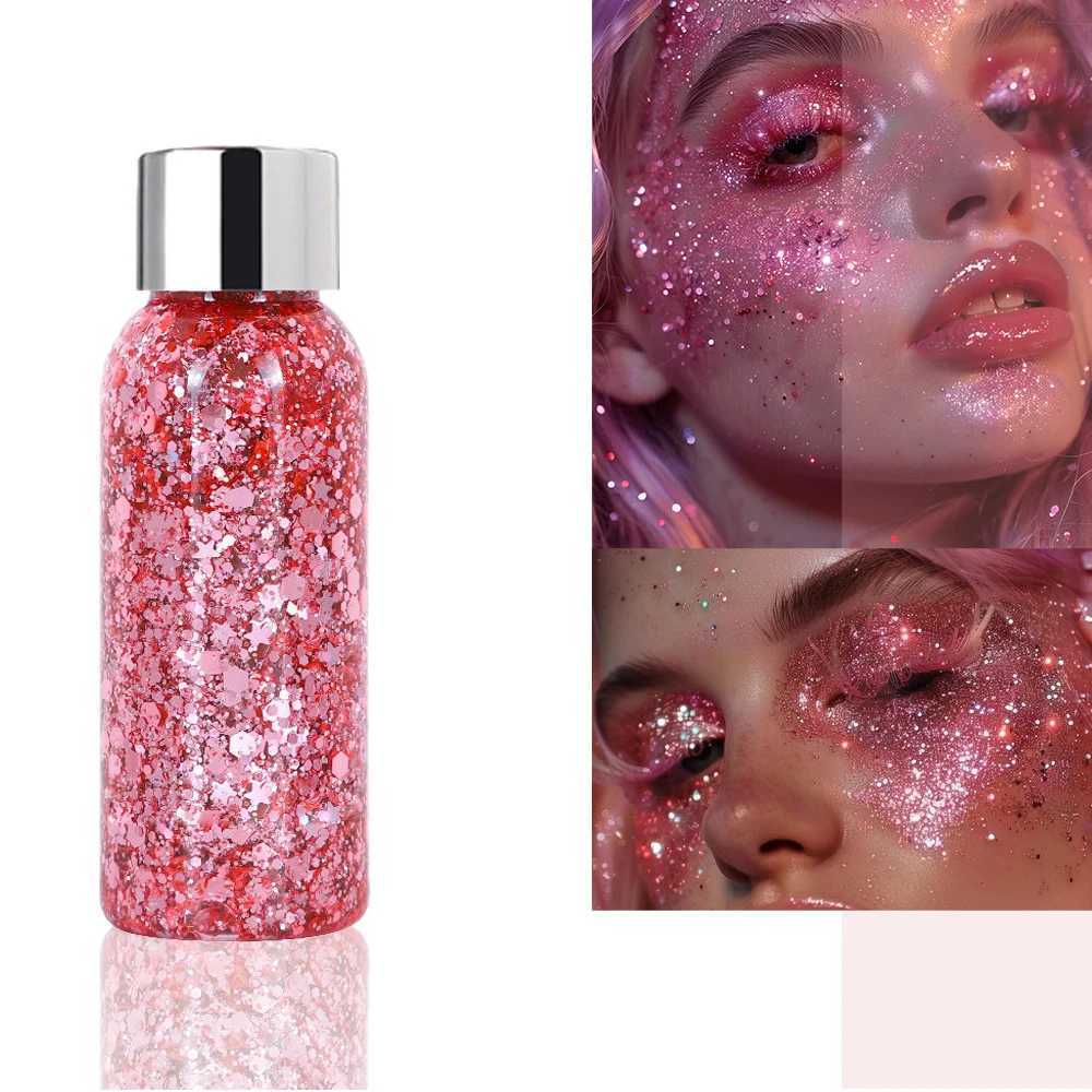 3 body glitter gel face glitter makeup party glitter gel eye shadow hair glitter gel for bar makeup W240812