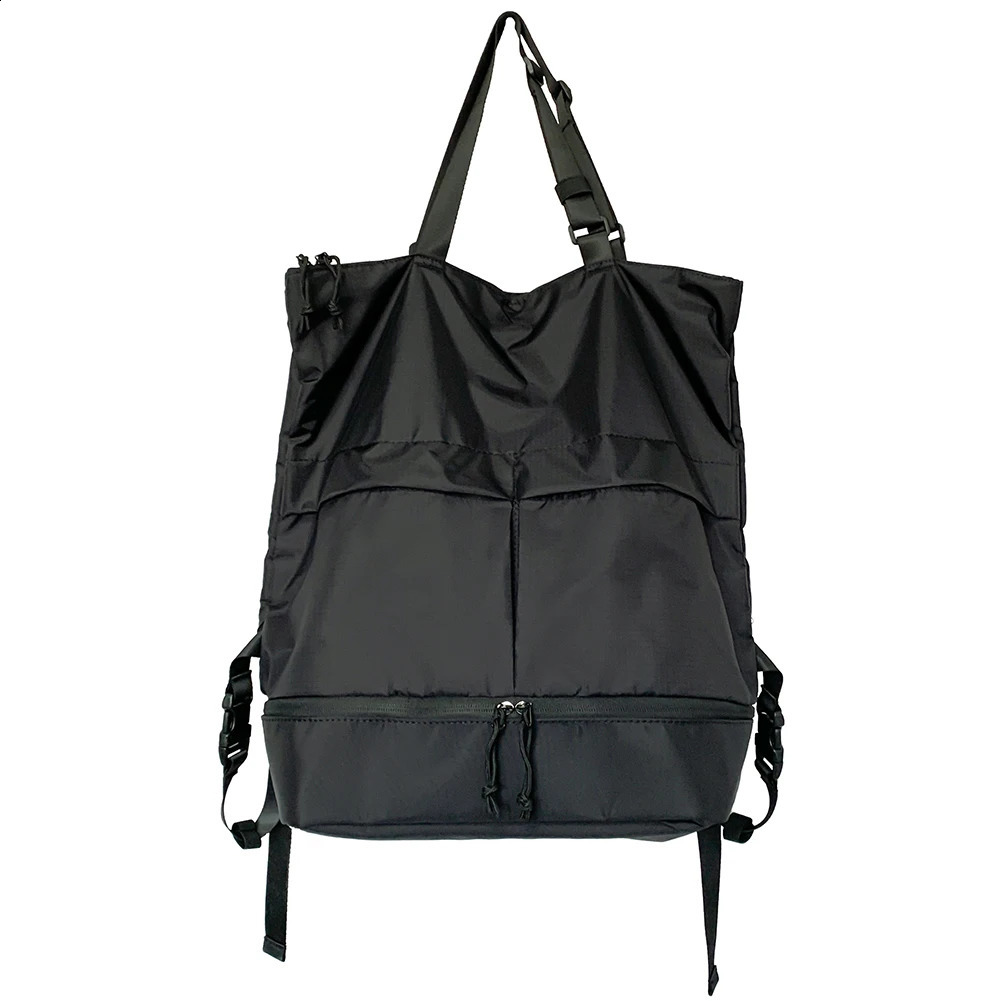 Unisex backpack large capacity student nylon waterproof womens fashionable portable casual handbag 240813