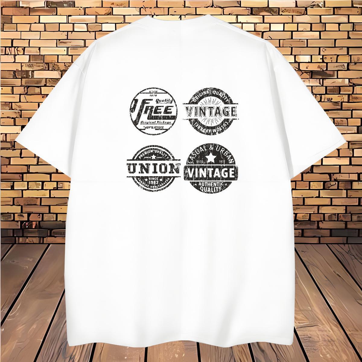 High Quality letter T shirt Hip Hop Street Men Tees 230g Pure Cotton 2024 Summer Crew Neck Breathable Asian Size Tees Shirts