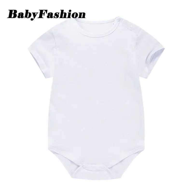 Multi colored soft cotton jumpsuit suitable for infants boys newborns crawling children solid color short sleeves summer jumpsuit girls clothing W2408