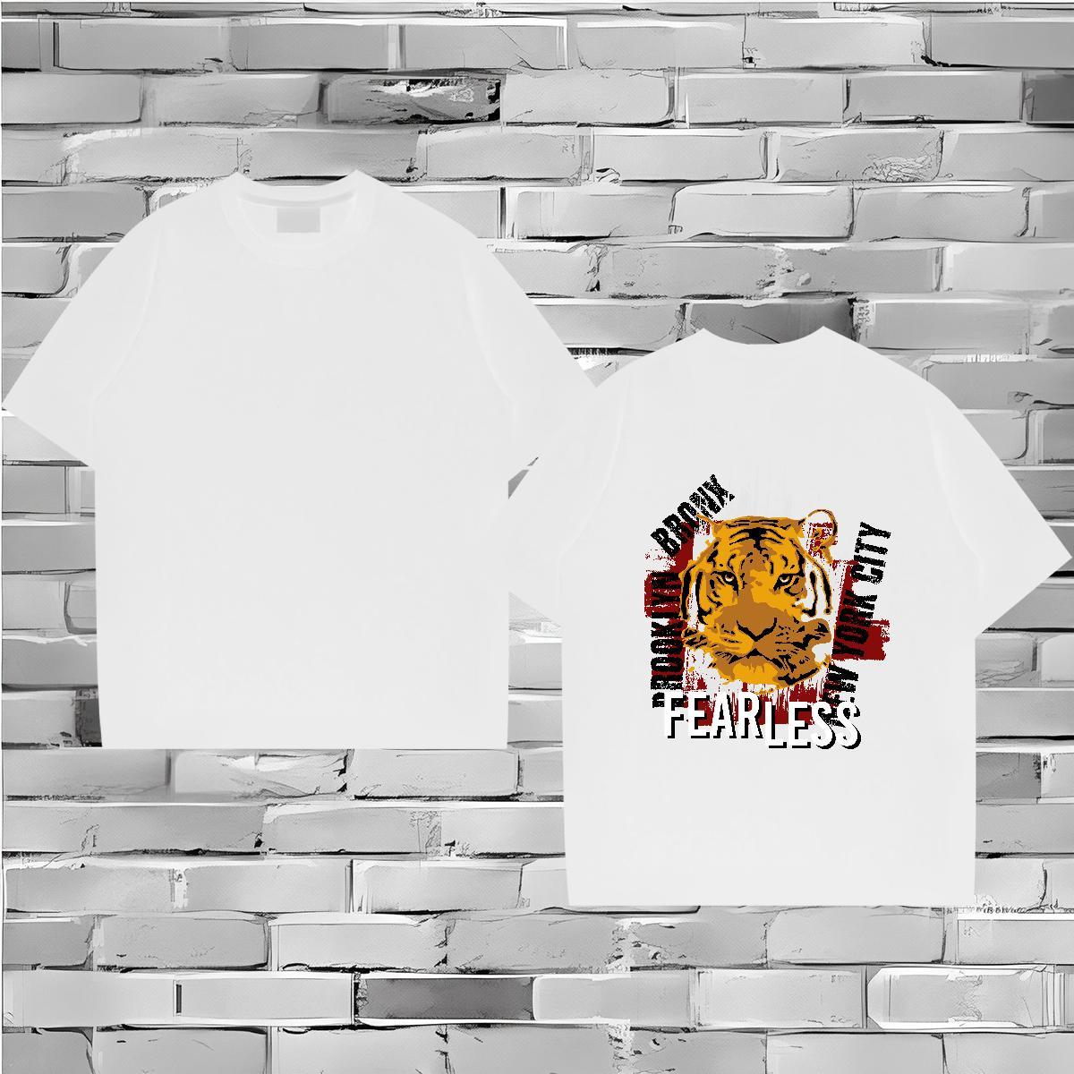 DIY Customized Tshirts Spring Summer 230g Cotton Top Tees Breathable Comfortable T-Shirts Cartoon Print