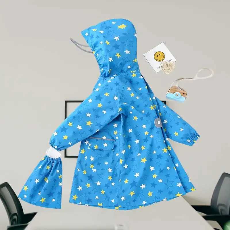 Kids Raincoat Children Waterproof Rain Poncho Full Coverage High-quality Childrens Raincoat Student Boys Girls Travel Rainwear Y240810