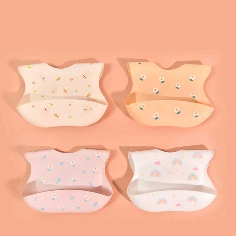 Bibs Burp Cloths Cartoon Animal Baby Bibs Waterproof Soft Silicone Baby Girl Boy Feeding Stuff Printed Adjustable Kids Children Bib ApronL4812