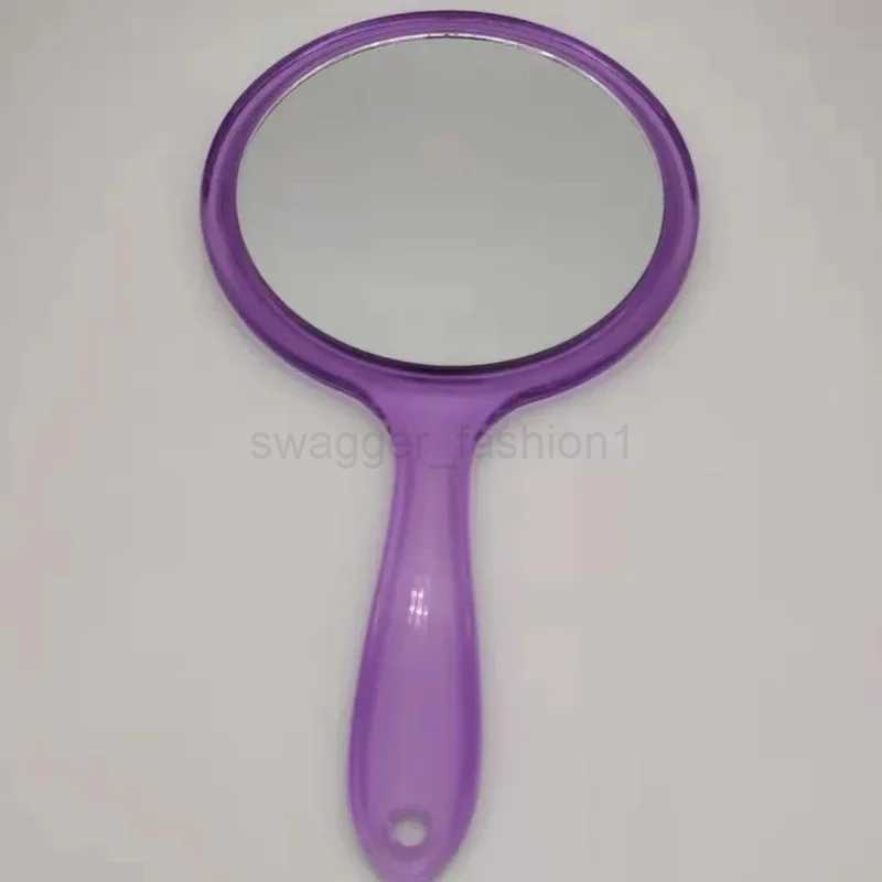 Hand Mirror Double-sided Handheld Mirror 1x/3x Magnifying Mirror With Handle Transparent Hand Mirror Rounded Shape Makeup MirrorXJ240813